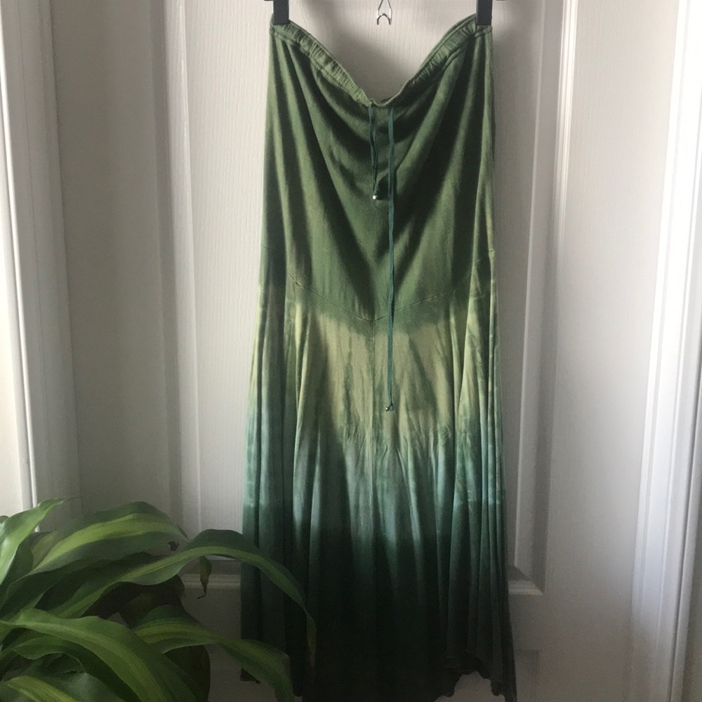 Green tie dyed mermaid skirt